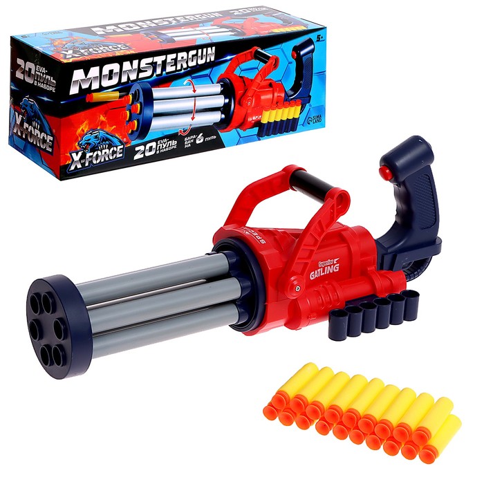 бластер monstergun 20 пуль стреляет мягкими пулями x force Бластер Monstergun, 20 пуль, стреляет мягкими пулями