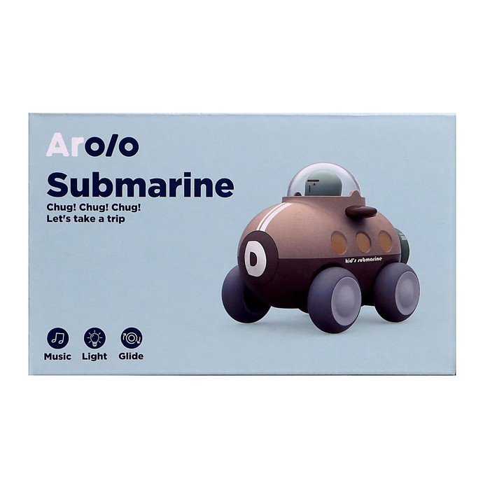 Машина инерционная "Подводная лодка", свет, звук, цвет коричневый
