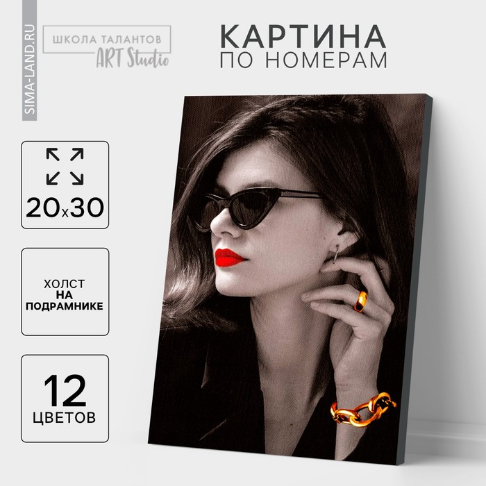 

Картина по номерам на холсте с подрамником «Стиль», 20х30 см