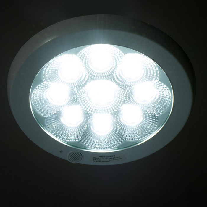 Светильник с датчиком звука "Лира" LED 12Вт белый 29х29х4,5 см