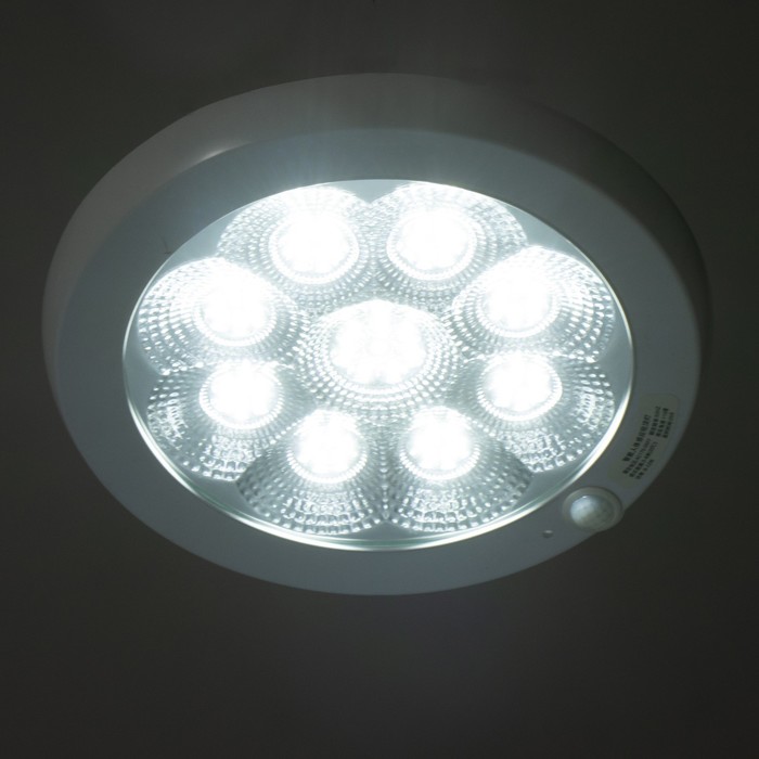 Светильник с датчиком движения "Лира" LED 12Вт белый 29х29х4,5 см