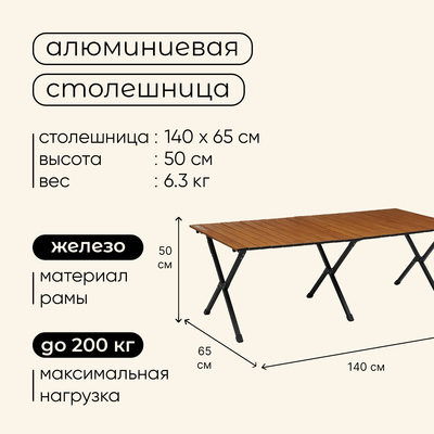 Стол складной norfin runn nf алюминиевый 120x60 4 стула набор