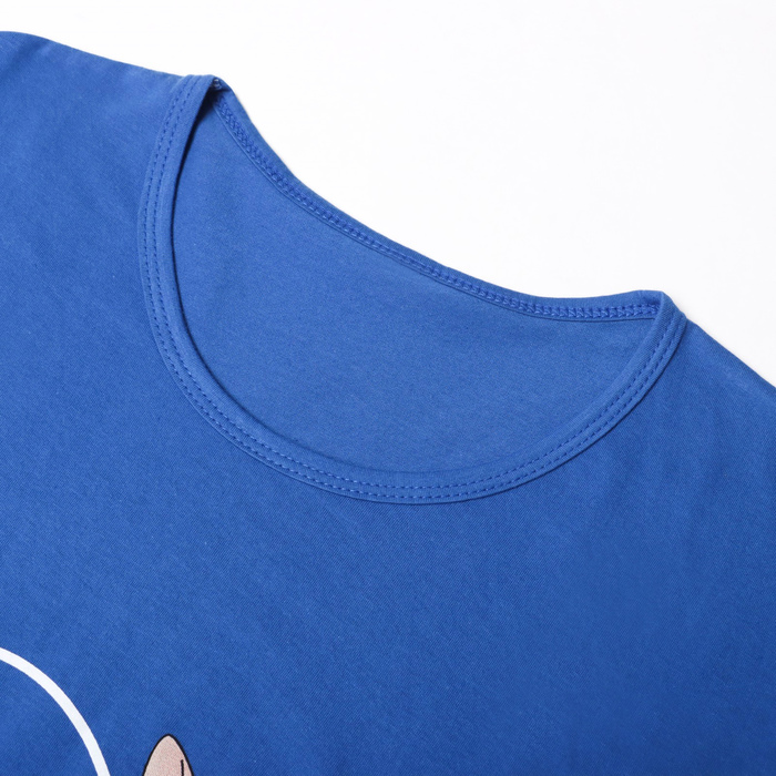 фото Комплект женский домашний (футболка/брюки), цвет индиго, размер 66 lider