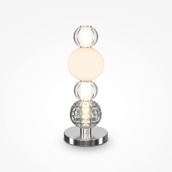 Светильник настольный Maytoni MOD301TL-L18CH3K, LED, 18Вт, 18х18х45 см, 300Лм, цвет хром светильник настольный maytoni collar mod301tl l18ch3k