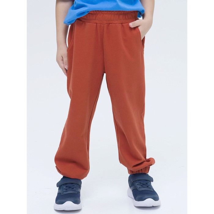 Брюки для мальчиков, рост 98 см, цвет терракотовый брюки для девочек рост 98 см цвет терракотовый