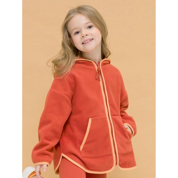 Куртка для девочек, рост 110 см, цвет терракотовый куртка для девочек рост 110 см цвет терракотовый