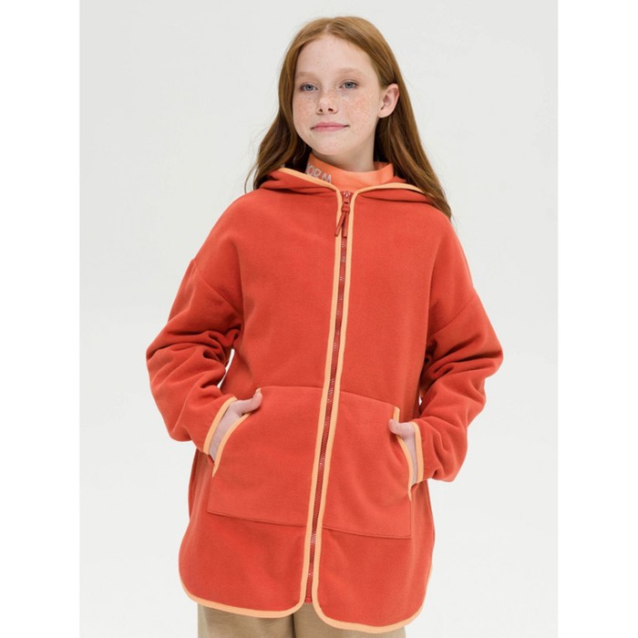 Куртка для девочек, рост 140 см, цвет терракотовый