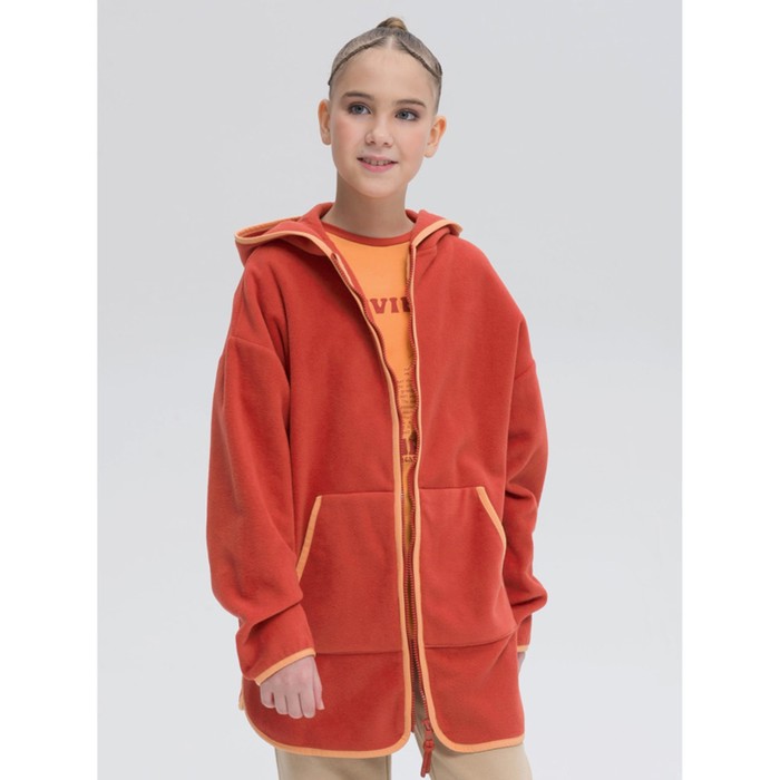 Куртка для девочек, рост 158 см, цвет терракотовый