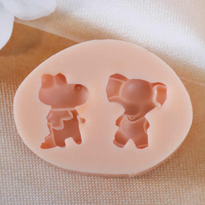 

Молд "Слон и крокодил" 2х2,5х0,6, 2,3х2,4х0,5 см