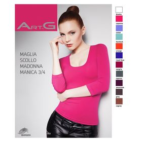 

Джемпер женский бесшовный ARTG MAGLIA SCOLLO MADONNA MANICA 3/4 (orange, S/M)