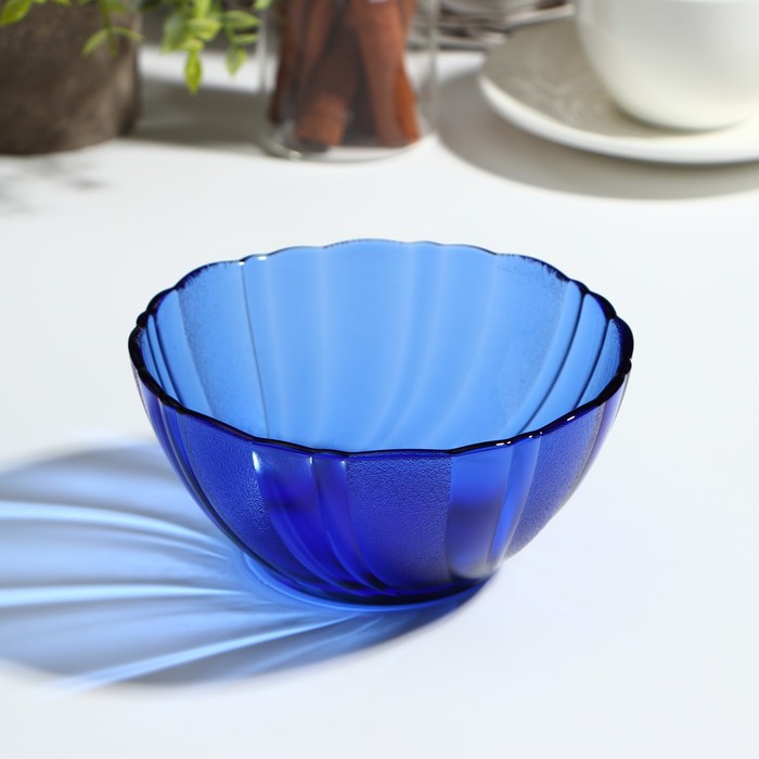 Салатник Sea Brim, d=13 см, стекло, цвет синий тарелка плоская sea brim d 21 см стекло цвет синий