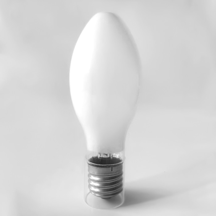 Лампа газоразрядная Лисма ДРЛ, E27, 125 Вт, 12500 Лм, ртутная лампа газоразрядная мегаватт дрл e40 700 вт 3700 к 36500 лм ртутная