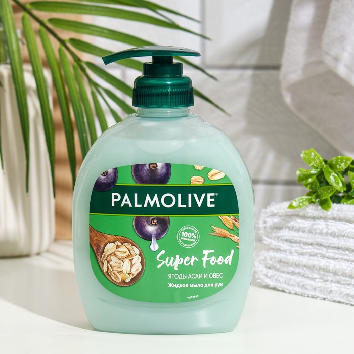 Жидкое мыло PALMOLIVE Super Food Ягоды Асаи и Овес, 300 мл