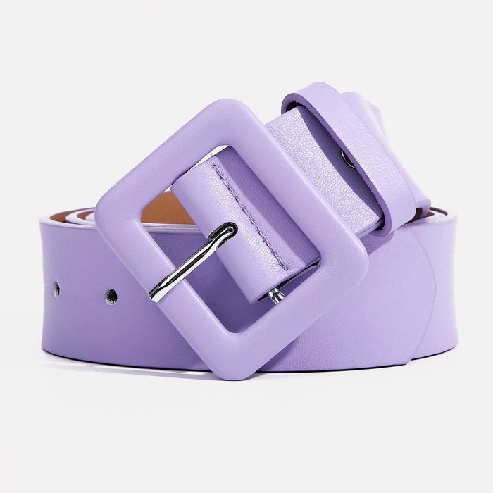 фото Ремень жен 07-01-07-01, 4*0,3*105 см, винт, пряжка под кожу, фиолетовый