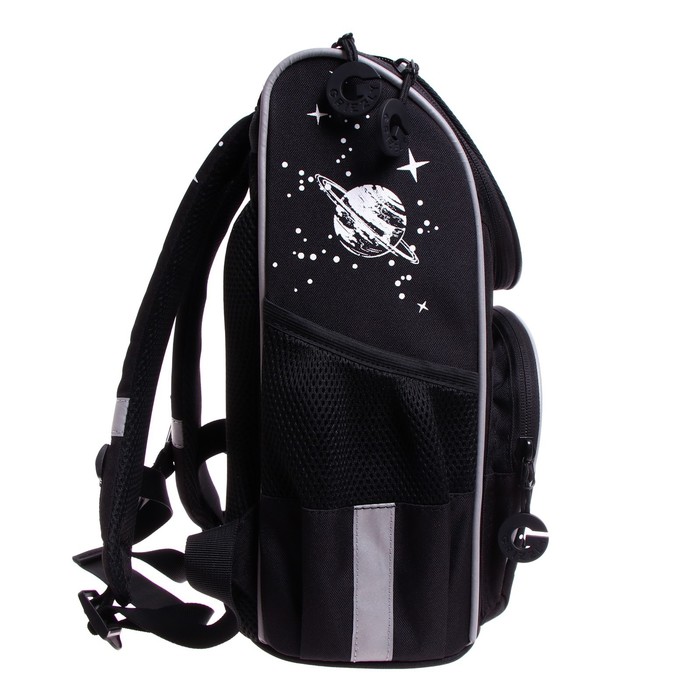 Ранец школьный Стандарт, 33 х 25 х 13 см, Grizzly RAm-385, + мешок для обуви 9521057