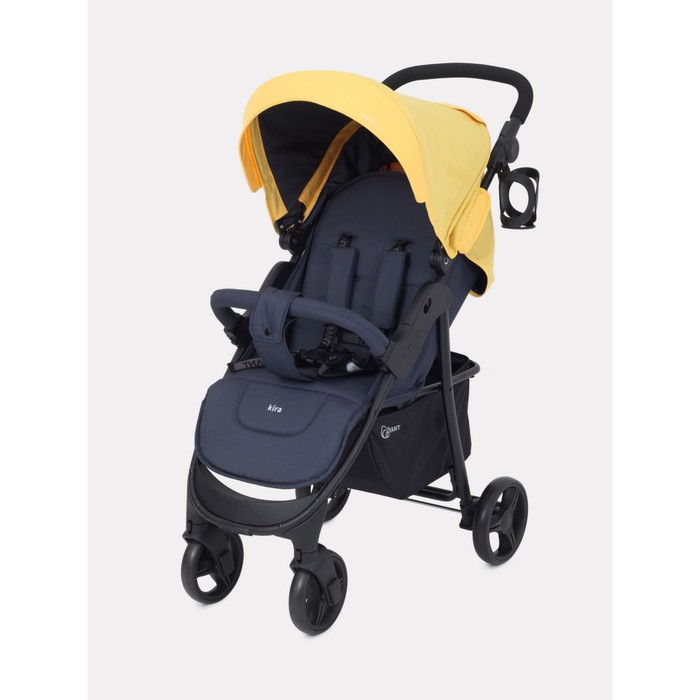 Коляска прогулочная детская Rant Basic Kira, цвет жёлтый коляска детская rant brilliant pu 2в1 цвет jet carbon