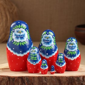 

Матрёшка "В сарафане с розами", 7 кукольная, 13,5х7х7 см