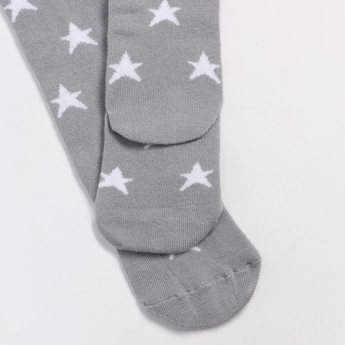 Колготки детские «Звёзды», цвет серый, рост 104-110 9554366