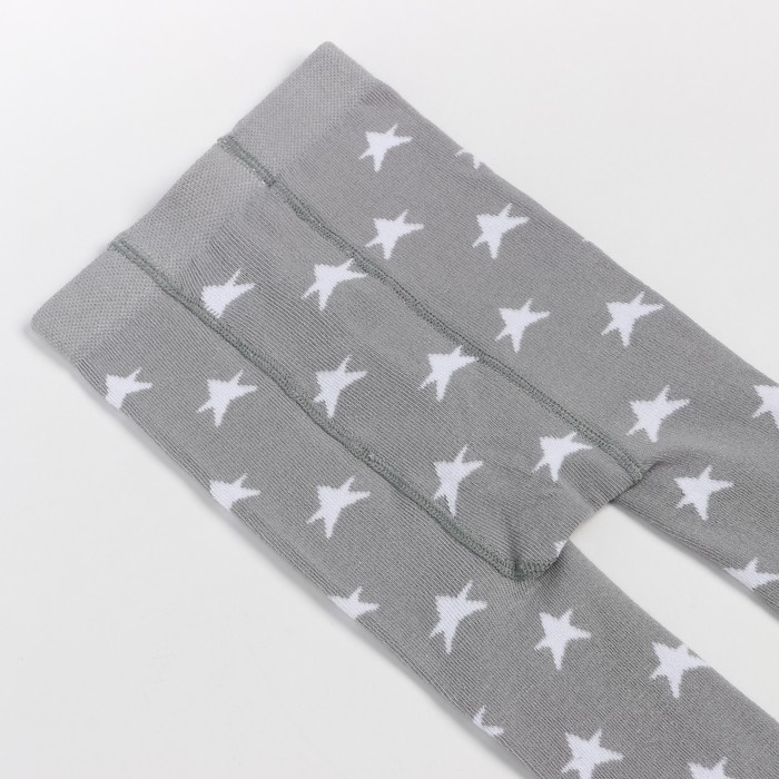 Колготки детские «Звёзды», цвет серый, рост 104-110 9554366