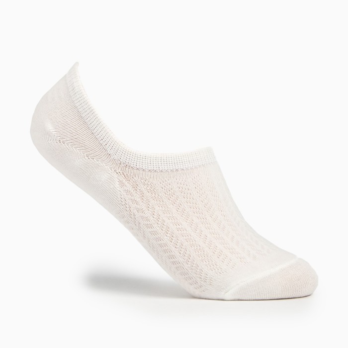 Носки-невидимки женские, цвет белый, размер 36-40