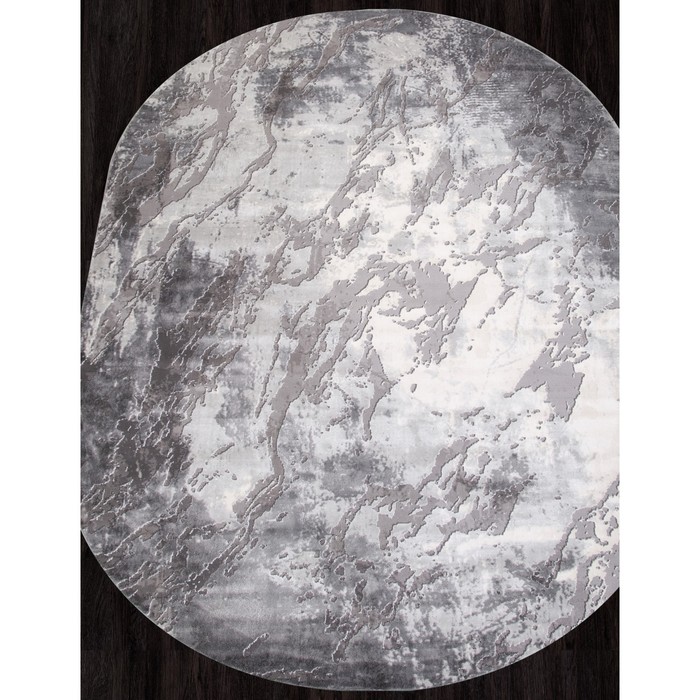 Ковёр овальный Armina 04075g, размер 200x290 см, цвет grey/grey