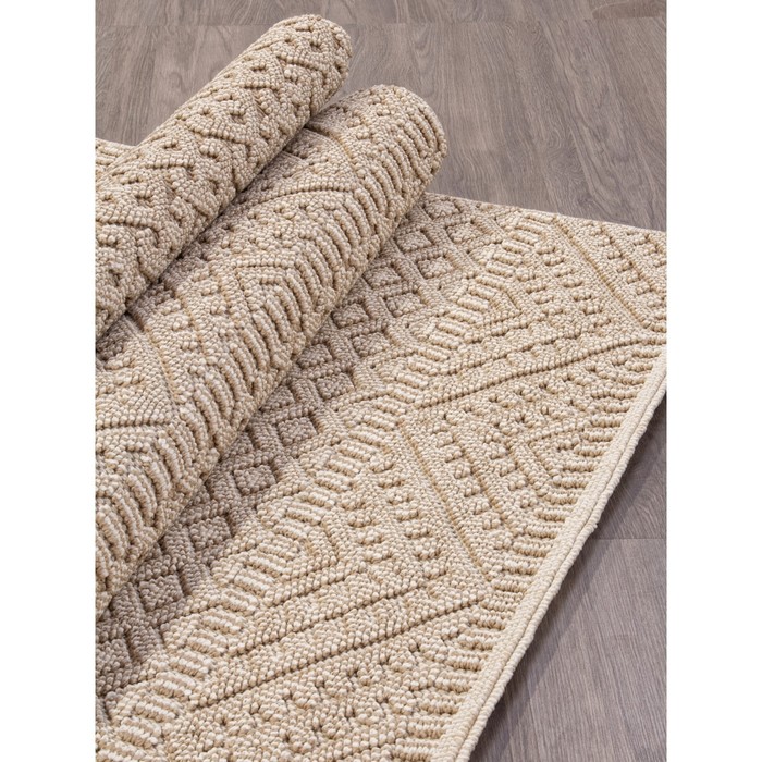 

Ковёр прямоугольный Indigo 23180a, размер 120x180 см, цвет white/d.beige