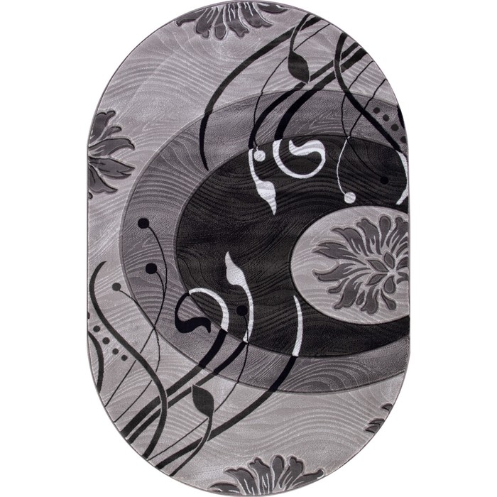 

Ковёр овальный Mega carving 4780, размер 200x300 см, цвет gray