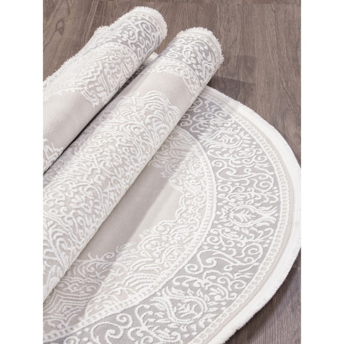 

Ковёр овальный Moda 1386, размер 160x230 см, цвет acik gri