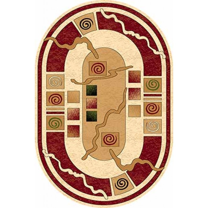 

Ковёр овальный Olympos d077, размер 300x400 см, цвет cream-red