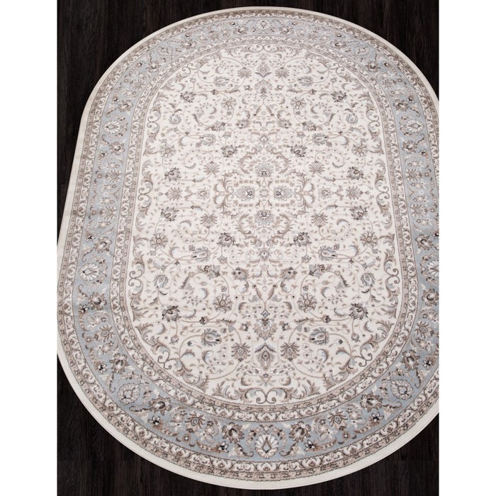 

Ковёр овальный Valencia deluxe f014, размер 100x200 см, цвет cream-l.blue