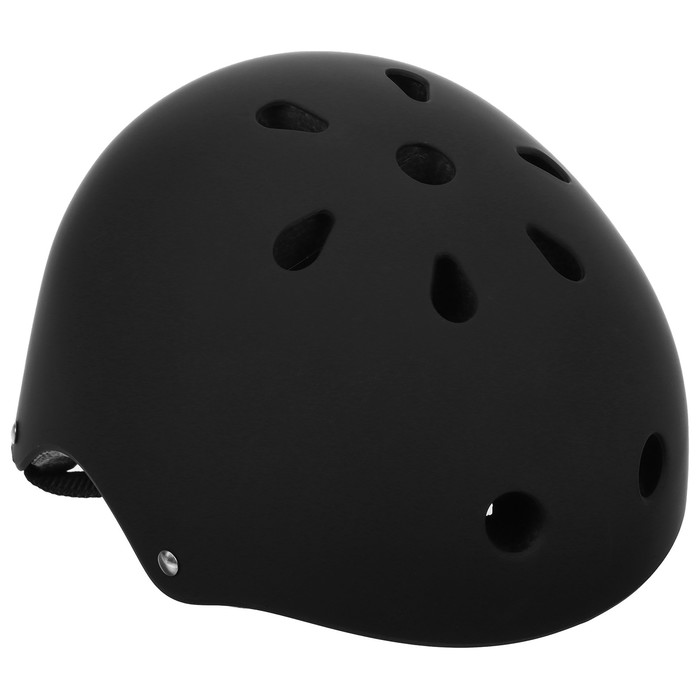 Шлем защитный детский ONLYTOP, с регулировкой, обхват 55 см, цвет чёрный шлем защитный детский обхват 55 см цвет синий с регулировкой onlytop 9326645