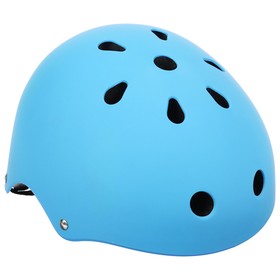 Шлем защитный, детский (обхват 55 см), цвет синий, без регулировки