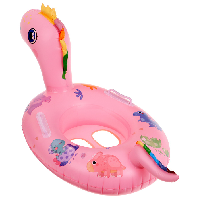 фото Плотик для плавания «динозаврик», 90 х 57 см, цвет розовый zabiaka