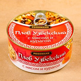 Плов узбекский "Праздничный" с мясом и курагой, 325г, консервированный