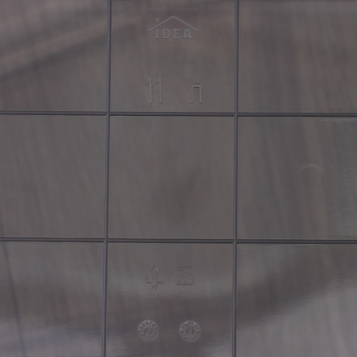 Контейнер для хранения с крышкой «Кип», 11 л, 37,5×28,5×16 см, цвет чёрный прозрачный