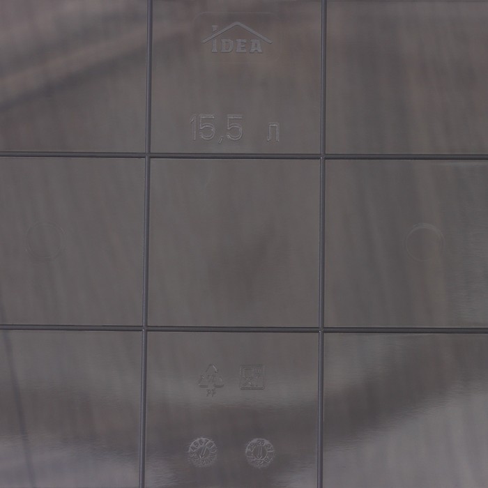 Контейнер для хранения с крышкой «Кип», 15,5 л, 37,5×28,5×23 см, цвет чёрный прозрачный