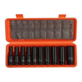 

Набор ударных удлиненных торцевых головок Dongte 10010, 1/2", 10 - 24 мм, 10 шт.
