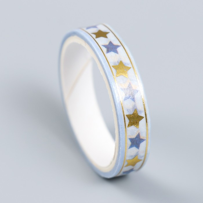 Клейкая лента бумага "Звёзды" набор 10 шт шир. 0,8 см дл. 2 м 8,5х4х1 см 9376796