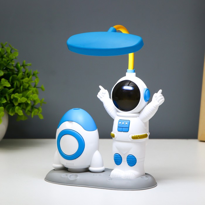 Настольная лампа "Астронавт" LED 3Вт USB АКБ синий 7х13,5х25,5 см 9250707
