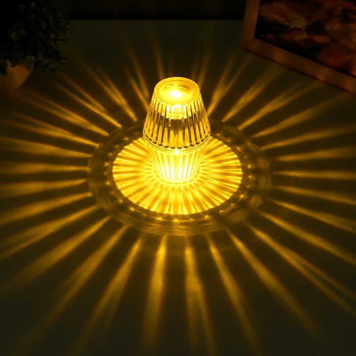 

Ночник "Кристалл" LED от батареек 3хLR1130 прозрачный 6х6х10 см RISALUX