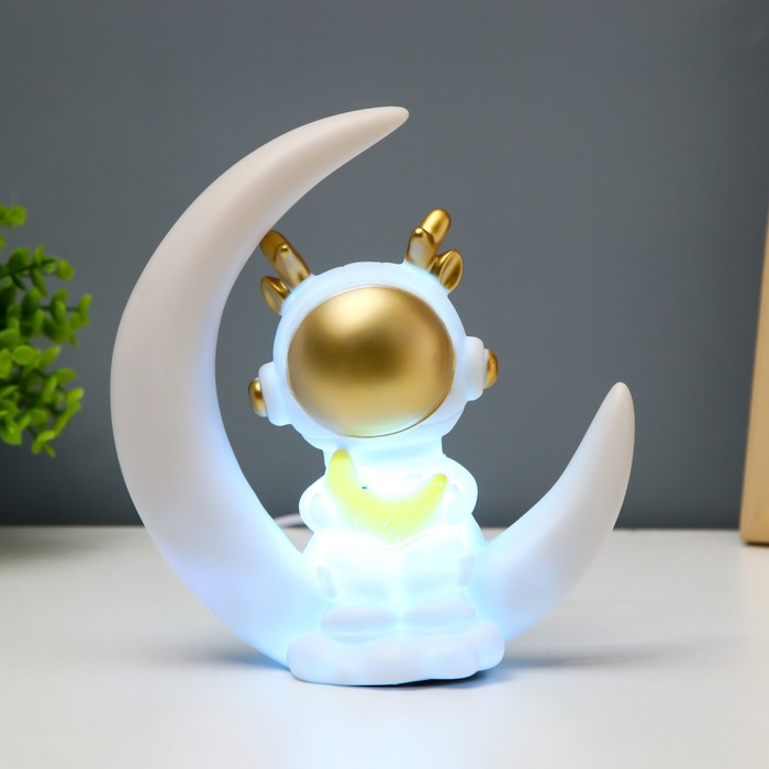 Ночник "Лосяш космонавт" LED USB белый 18х17х7см 9398086