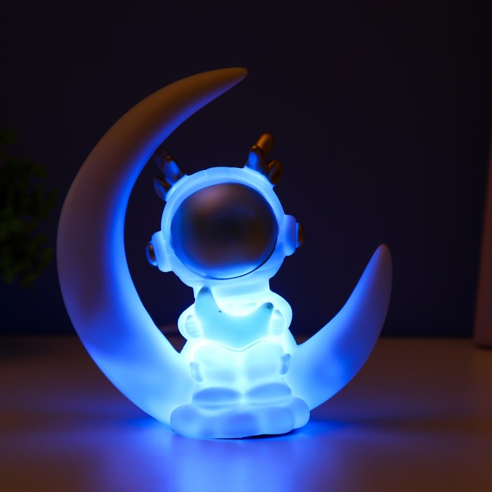 Ночник "Лосяш космонавт" LED USB белый 18х17х7см 9398086