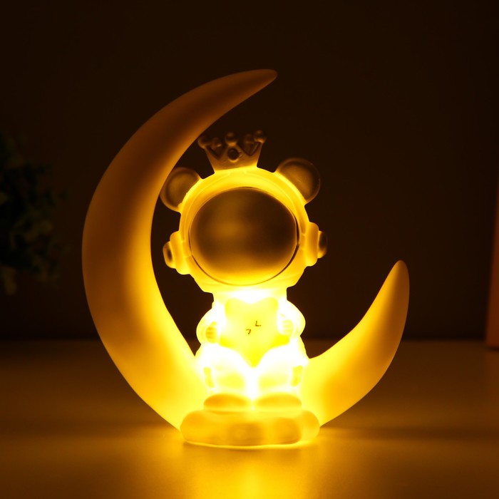 Ночник "Принцесса космонавт" LED USB белый 18х17х7см 9398087