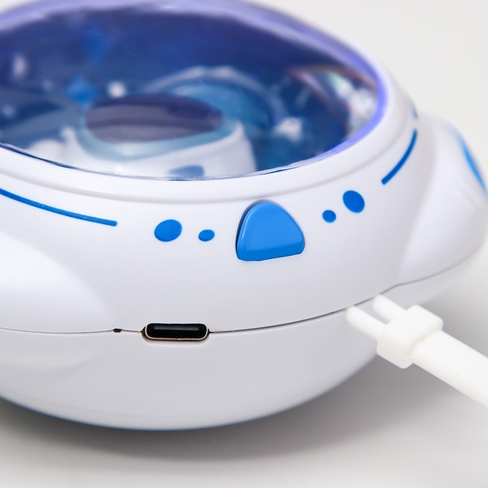 Ночник с грелкой для рук "Космонавт" LED USB бело-синий 10х9х5,8 см 9417295