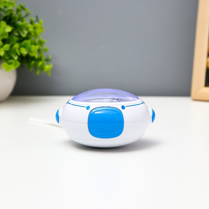 Ночник с грелкой для рук "Космонавт" LED USB бело-синий 10х9х5,8 см 9417295