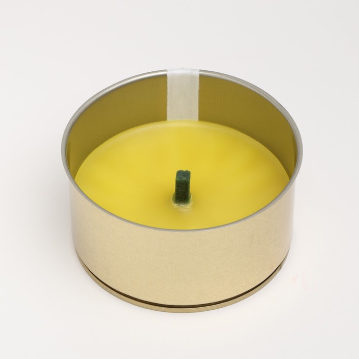 Свеча уличная антимоскитная ароматическая, 10х4,5 см, 120 г, 6 ч, цитронелла, желтый