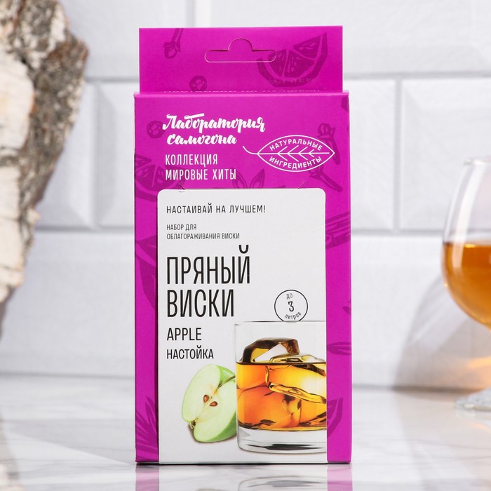 

Набор из трав и специй для приготовления настойки "Пряный виски APPLE" 34 г до 3л