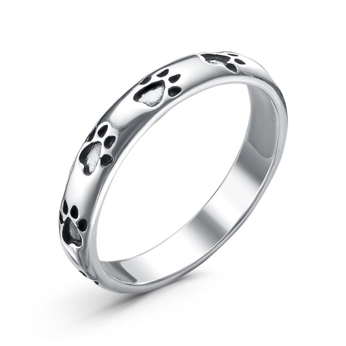 Кольцо «Лапки», посеребрение с оксидированием, 15,5 размер кольцо ива посеребрение с оксидированием 17 размер