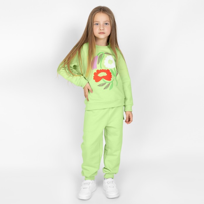 фото Брюки для девочки, рост 122 см, цвет лайм bossa nova