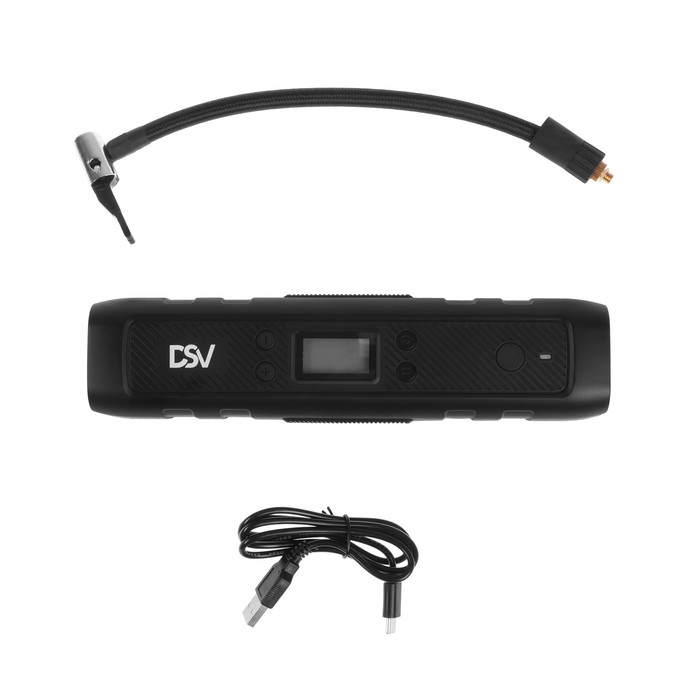 

Компрессор-Power Bank DSV 3в1, беспроводной 4500 мАч, LED-фонарь, USB/Type-C 208100